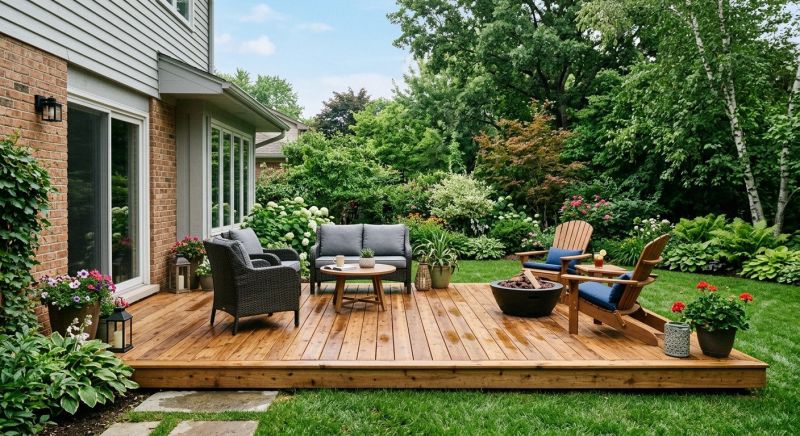 Ground Level Deck Construction in Stamford, CT