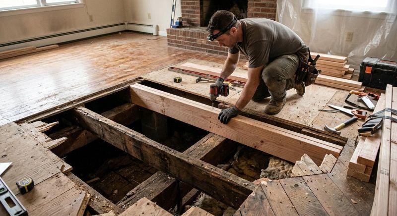 Squeaky Wood Floor Repair in Wilmington, NC